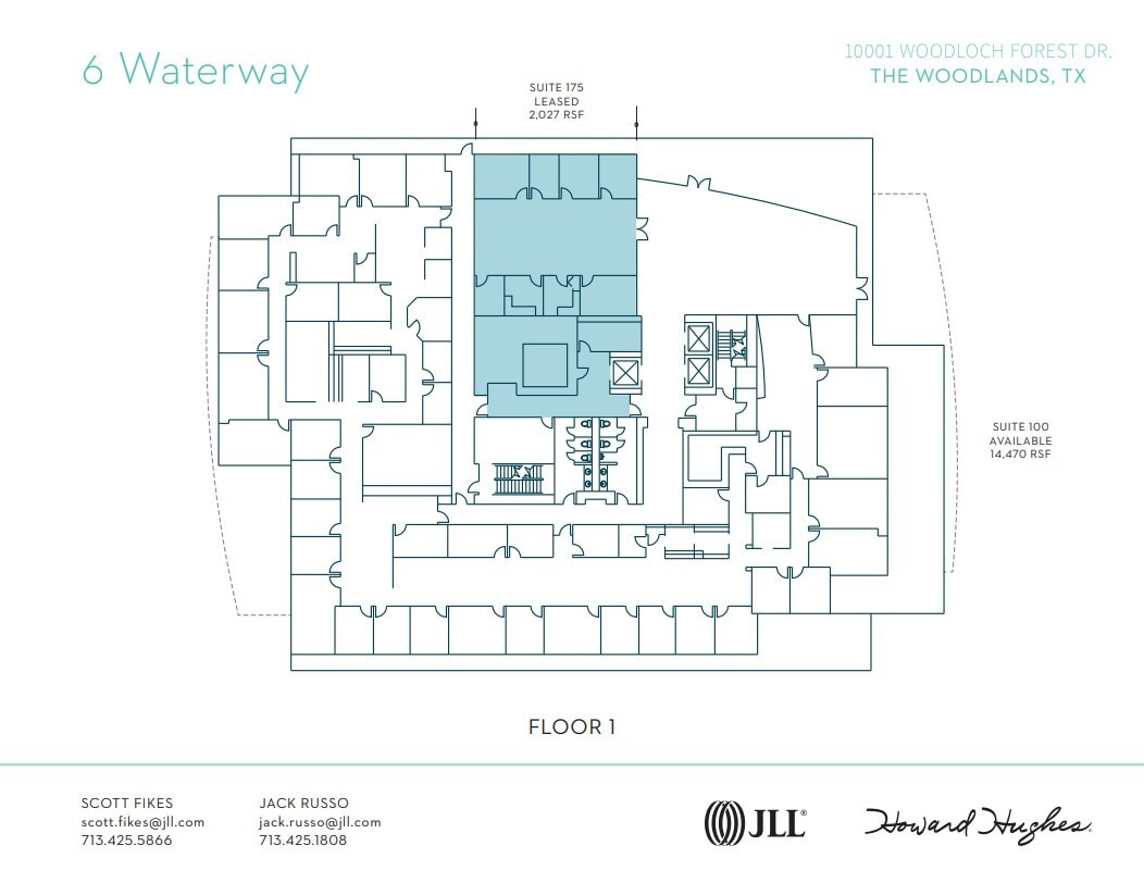 10001 Woodloch Forest Dr, The Woodlands, TX for lease Floor Plan- Image 1 of 1