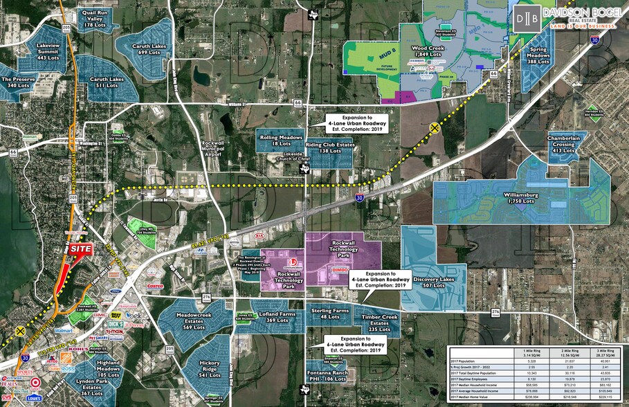 Ridge Rd, Rockwall, TX à vendre - Aérien - Image 2 de 2