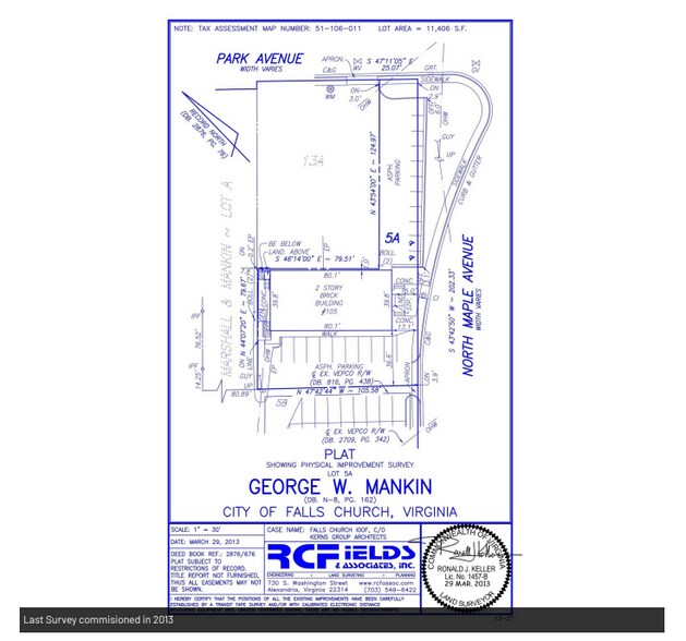 105 N Maple Ave, Falls Church, VA à vendre - Plan cadastral - Image 3 de 17