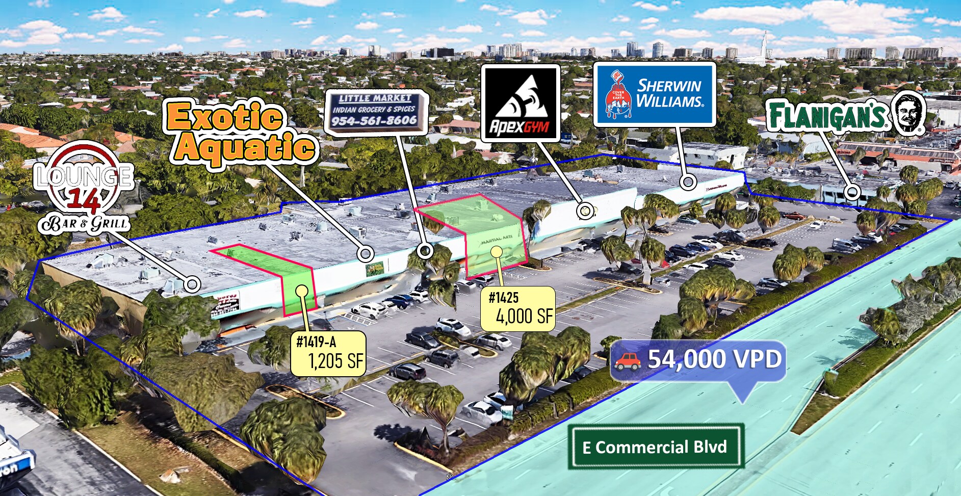 1417-1439 E Commercial Blvd, Fort Lauderdale, FL for lease Primary Photo- Image 1 of 15