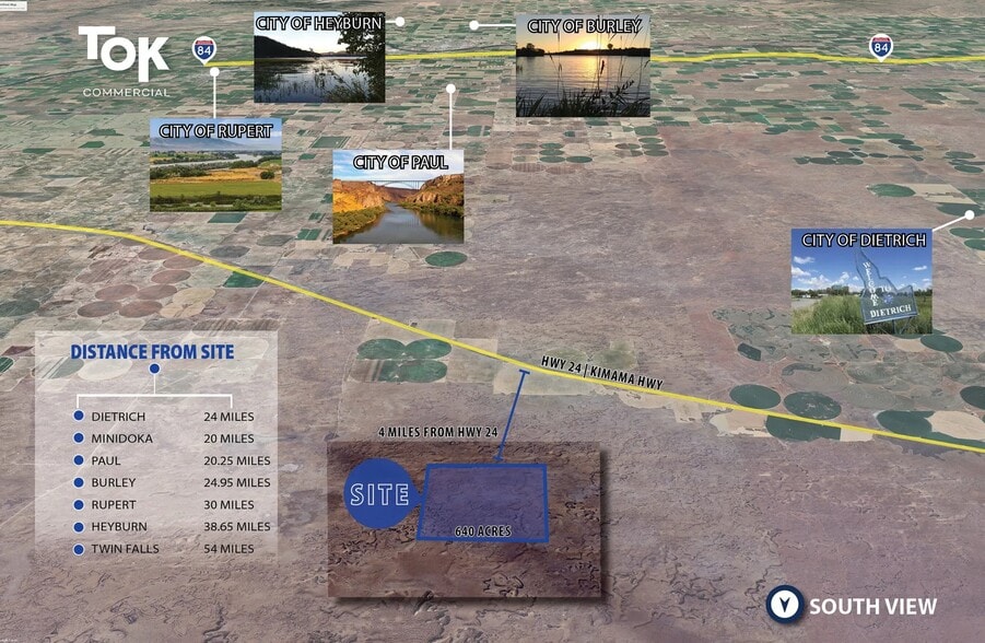 TBD 640 Acres Lincoln County, Paul, ID for sale - Aerial - Image 3 of 3
