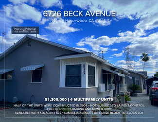 More details for 6726 Beck Ave, North Hollywood, CA - Multifamily for Sale