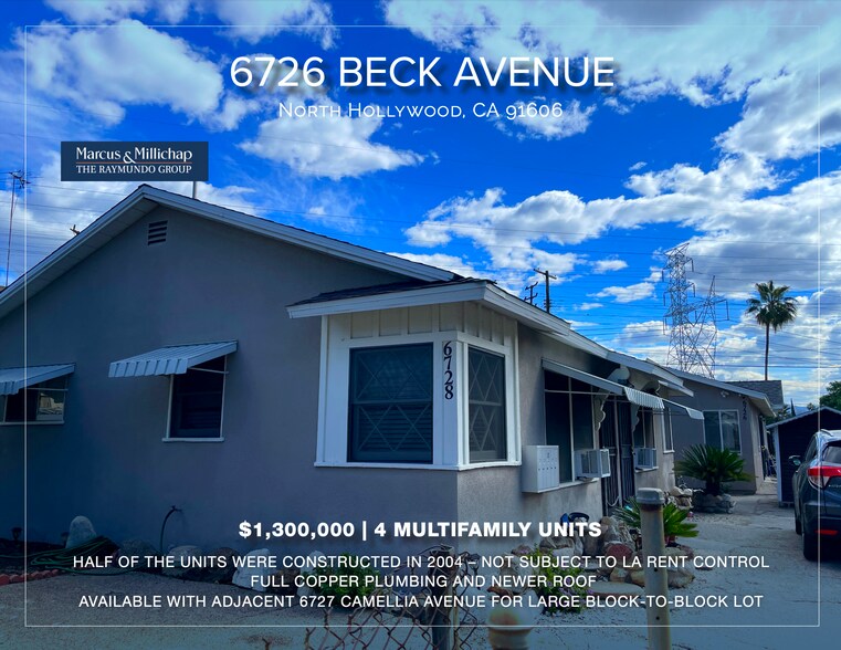 6726 Beck Ave, North Hollywood, CA à vendre - Photo du b timent - Image 1 de 6