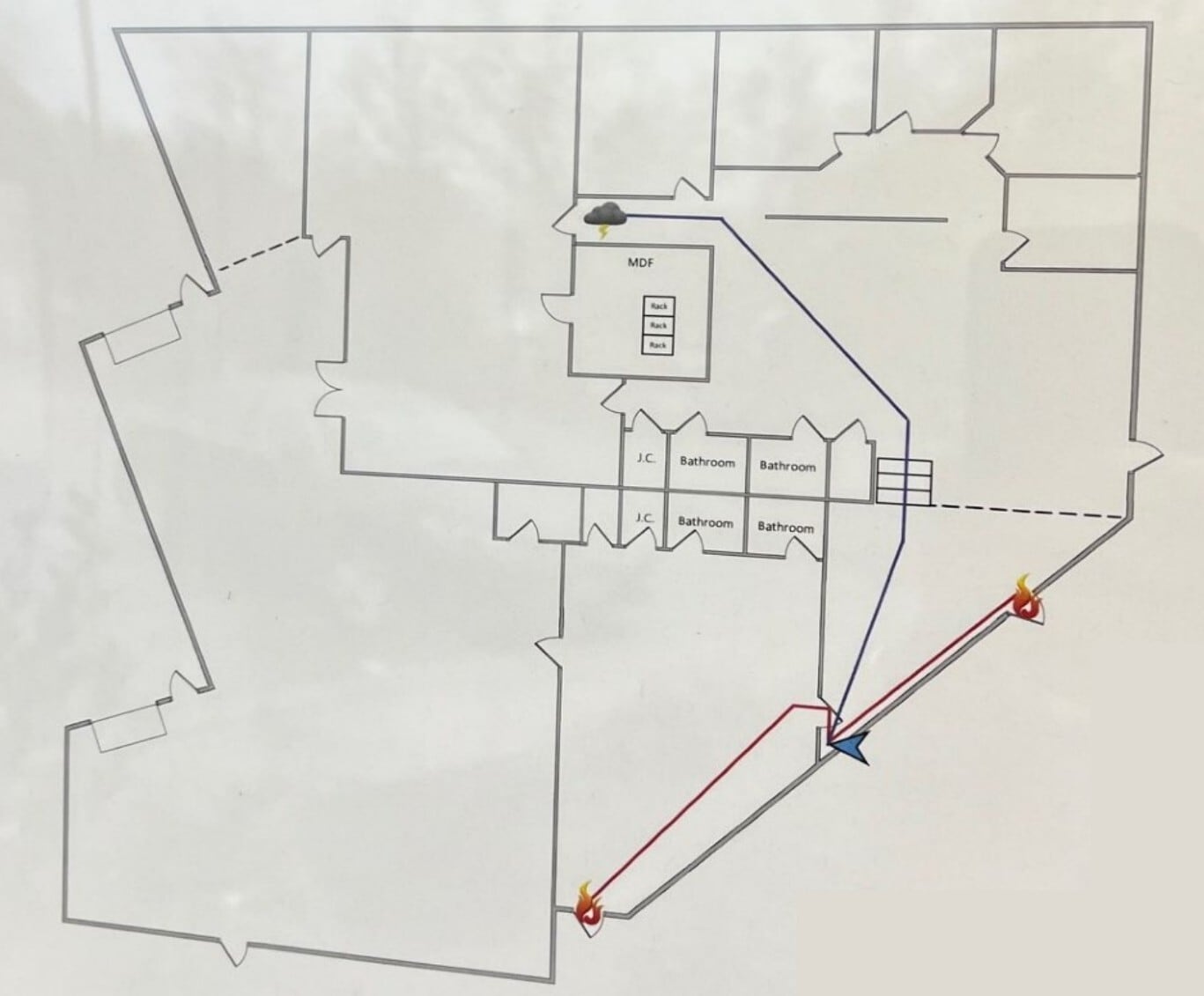 519-525 Branchway Rd, North Chesterfield, VA à louer Plan d’étage- Image 1 de 2