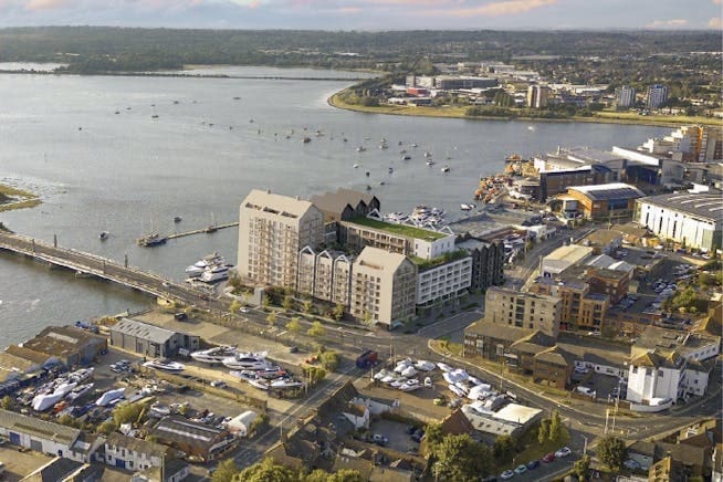 Twin Sails Bridge Approach, Poole for lease - Aerial - Image 2 of 2
