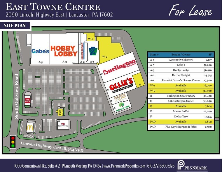 2090 E Lincoln Hwy, Lancaster, PA à louer - Plan de site - Image 3 de 5