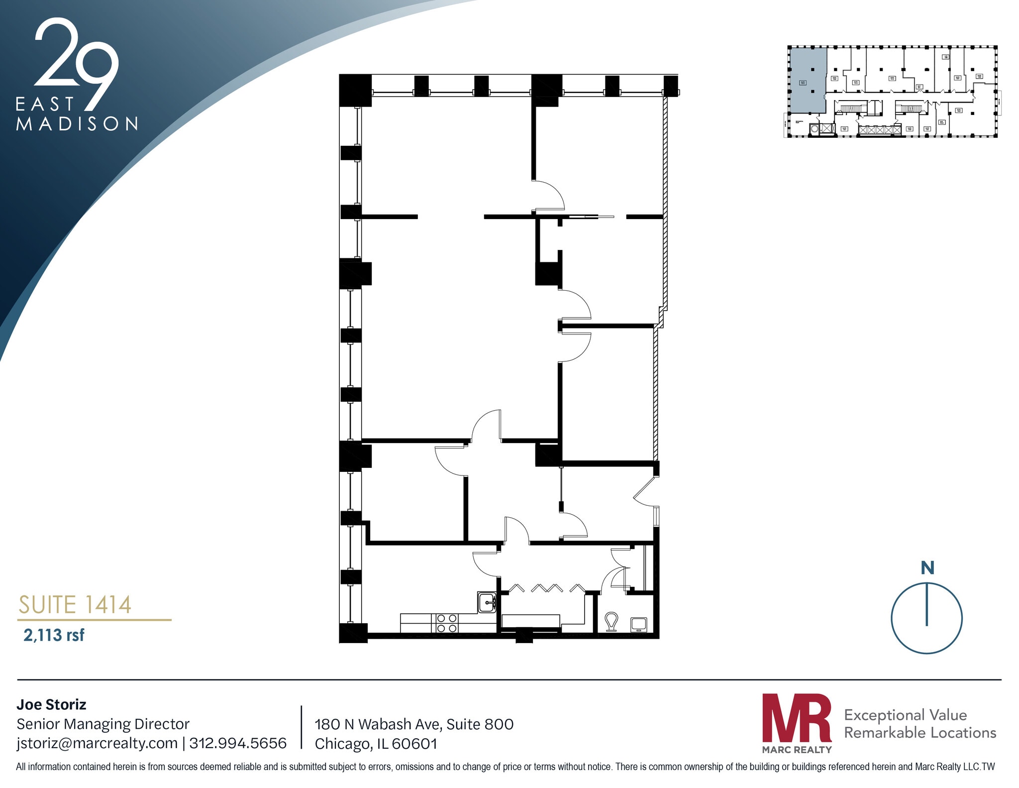 29 E Madison St, Chicago, IL à louer Plan d’étage- Image 1 de 1