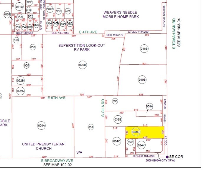 700 S Tomahawk Rd, Apache Junction, AZ à vendre - Plan cadastral - Image 2 de 5