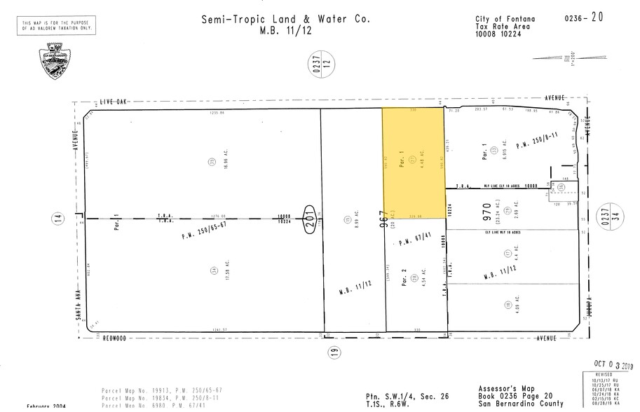 11176 Live Oak Ave, Fontana, CA for lease - Plat Map - Image 2 of 2