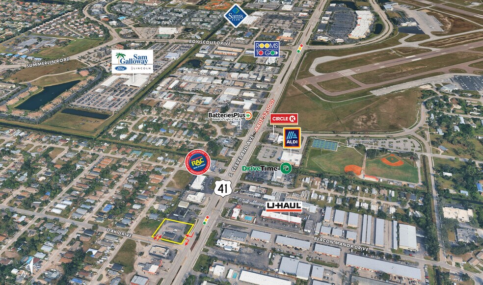 11498 S Cleveland Ave, Fort Myers, FL à vendre - Aérien - Image 2 de 3