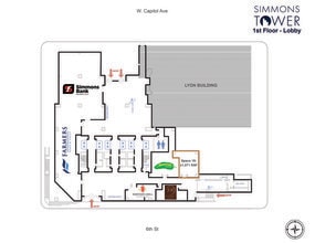 425 W Capitol Ave, Little Rock, AR à louer Plan d’étage- Image 1 de 2