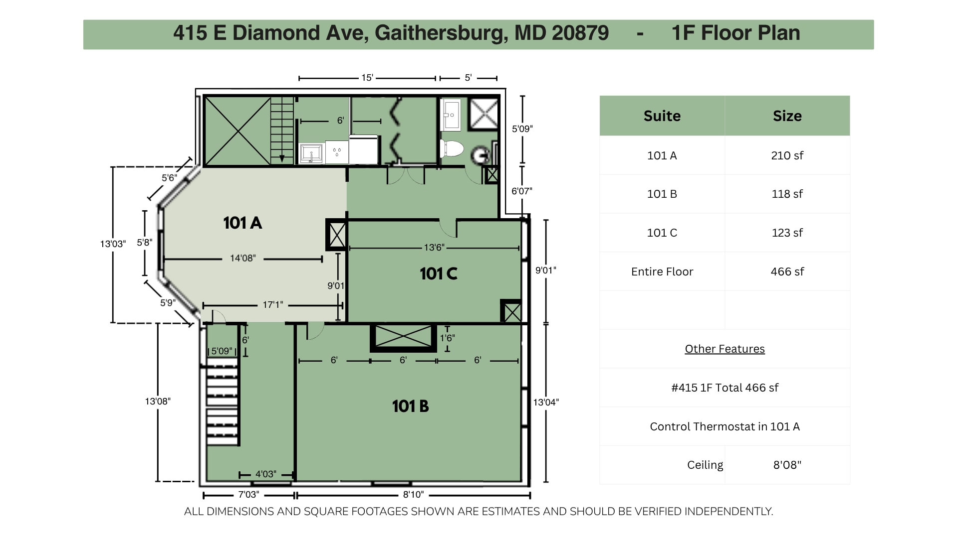 417 E Diamond Ave, Gaithersburg, MD for lease Floor Plan- Image 1 of 3