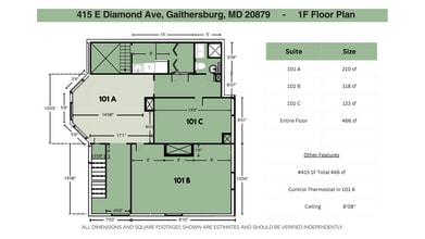417 E Diamond Ave, Gaithersburg, MD for lease Floor Plan- Image 1 of 3