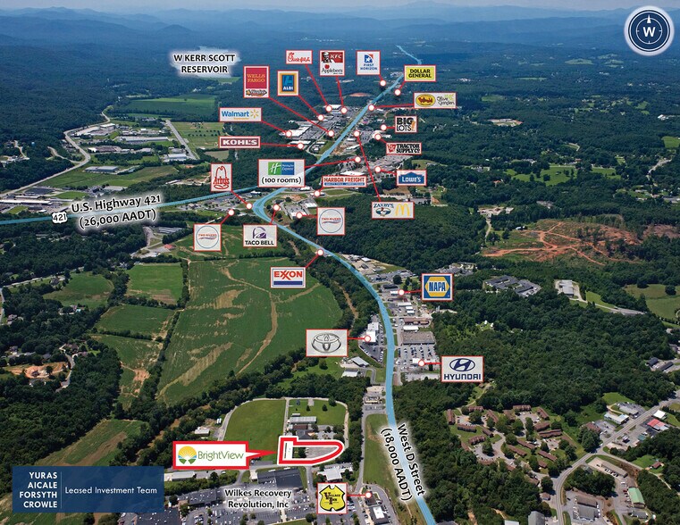 194 W Park Cir, North Wilkesboro, NC à louer - Aérien - Image 2 de 6