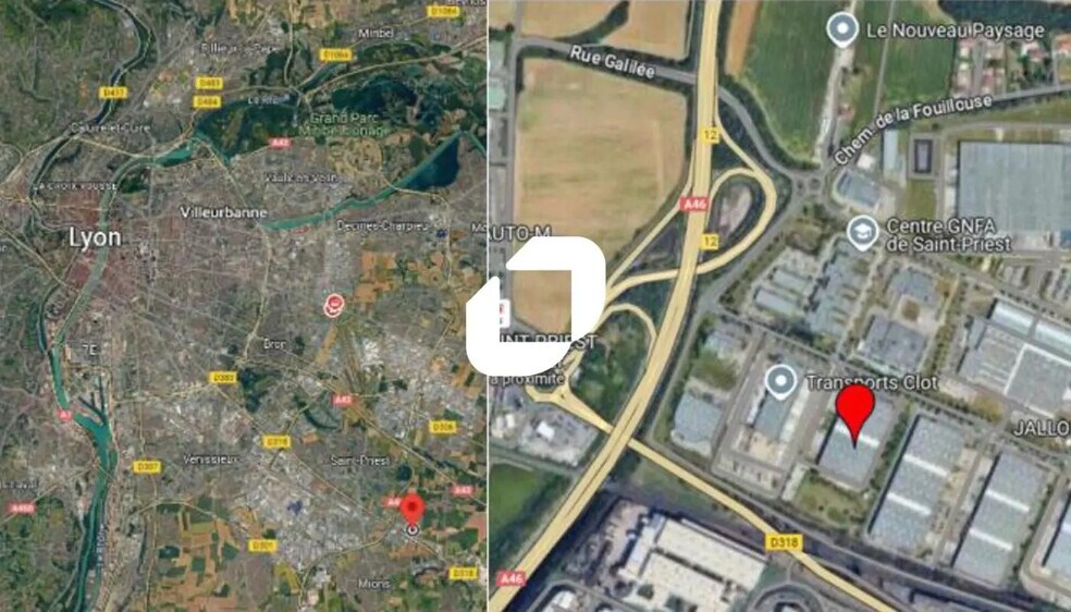 Bureau dans Saint-Priest à louer - Plan d’étage - Image 2 de 4