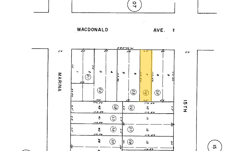 1424 MacDonald Ave, Richmond, CA à vendre Plan cadastral- Image 1 de 2