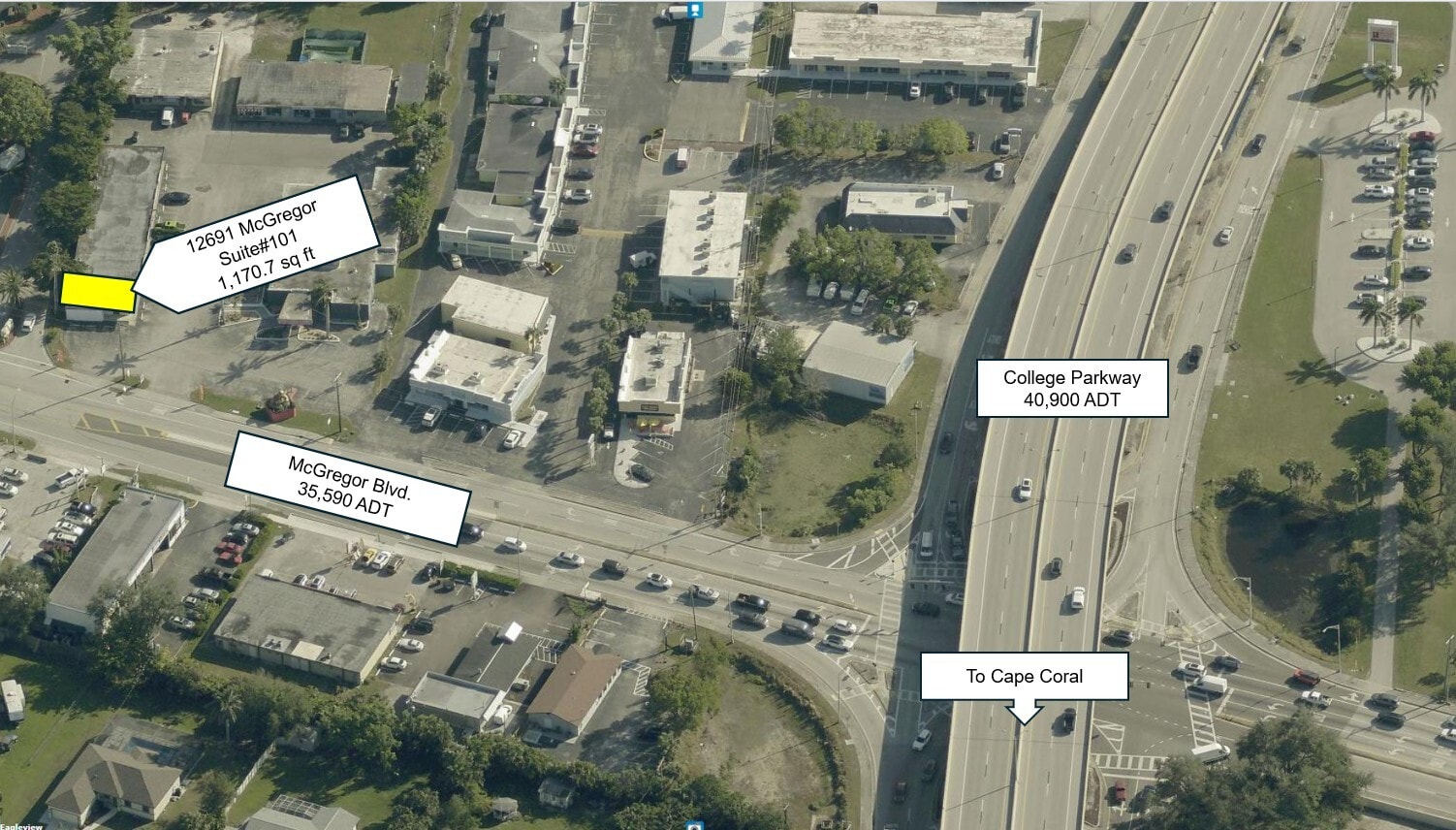 12691-12695 Mcgregor Blvd, Fort Myers, FL à louer Aérien- Image 1 de 1