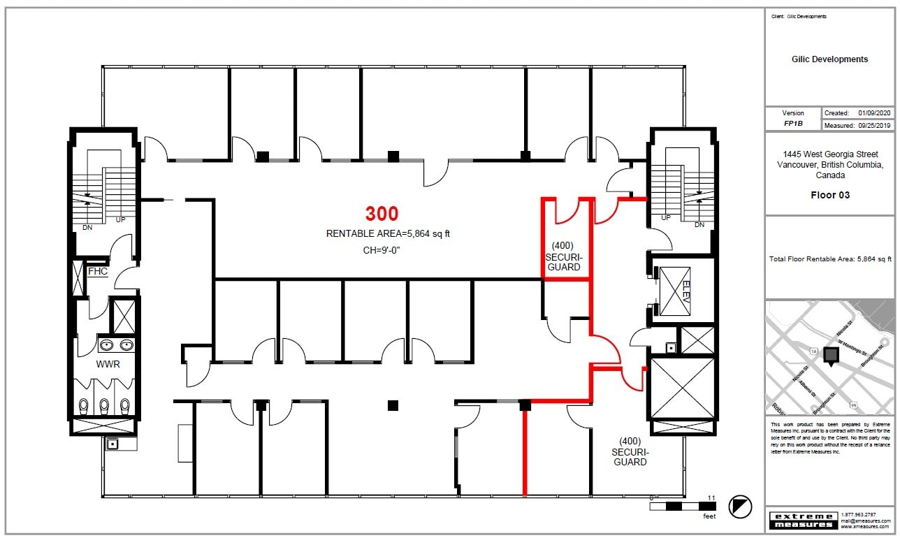 1445 W Georgia St, Vancouver, BC à louer Plan d’étage- Image 1 de 1