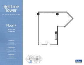 7920 Belt Line Rd, Dallas, TX à louer Plan d’étage- Image 1 de 1