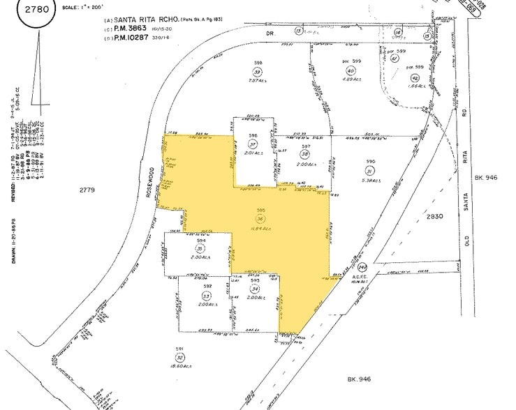 4430 Rosewood Dr, Pleasanton, CA for lease - Plat Map - Image 1 of 1