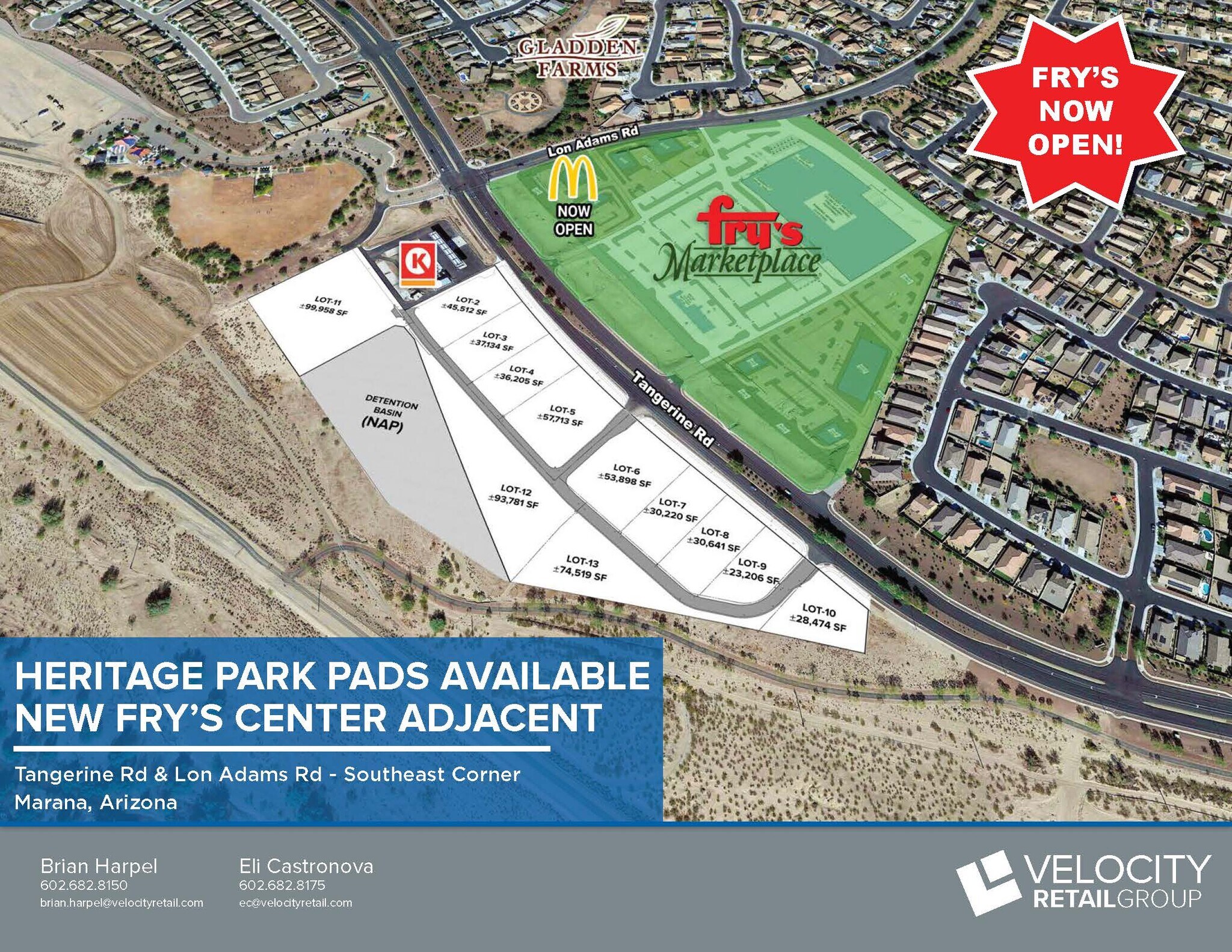 SEC Tangerine Farms Rd & Lon Adams Rd, Marana, AZ à vendre Aérien- Image 1 de 4