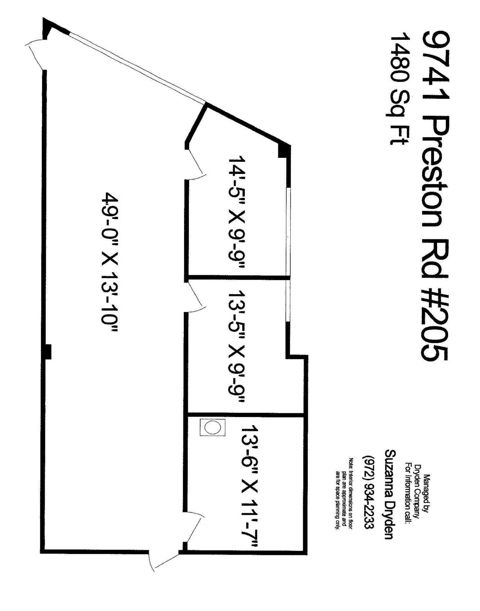 9741 Preston Rd, Frisco, TX à louer Plan d’étage- Image 1 de 1