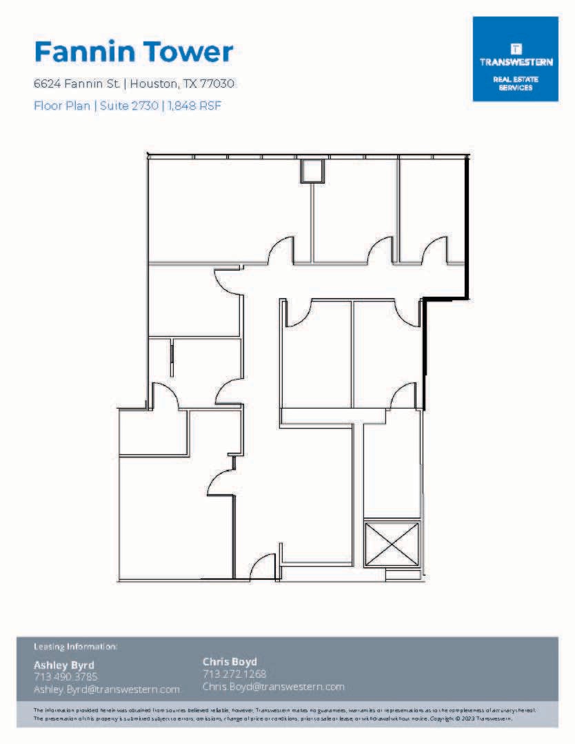 6624 Fannin St, Houston, TX à louer Plan d’étage- Image 1 de 1