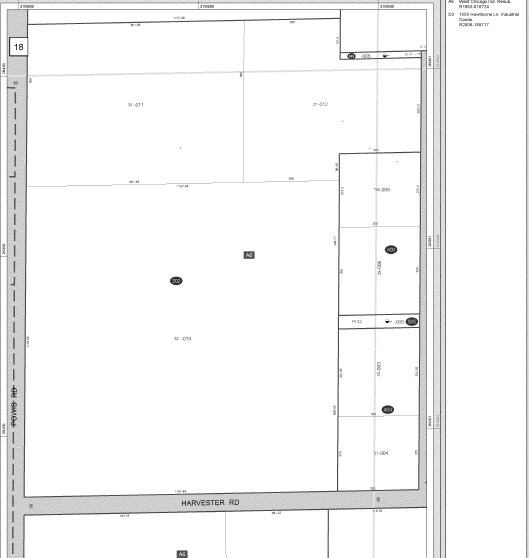 1717 W Harvester Rd, West Chicago, IL à louer - Plan cadastral - Image 3 de 6