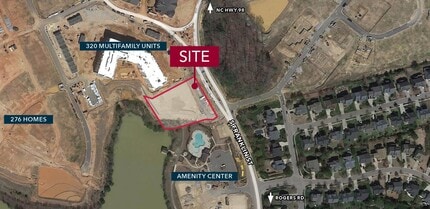 S Franklin Street, Wake Forest, NC - AERIAL map view