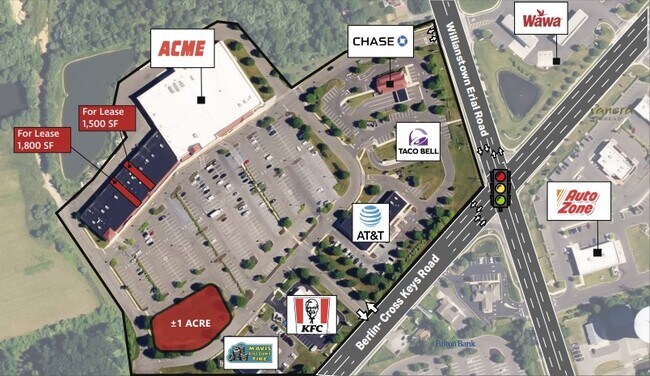 Plus de détails pour 505-545 Berlin Cross Keys Rd, Sicklerville, NJ - Commerce de détail à louer