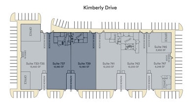 733-747 Kimberly Dr, Carol Stream, IL for lease Site Plan- Image 1 of 1