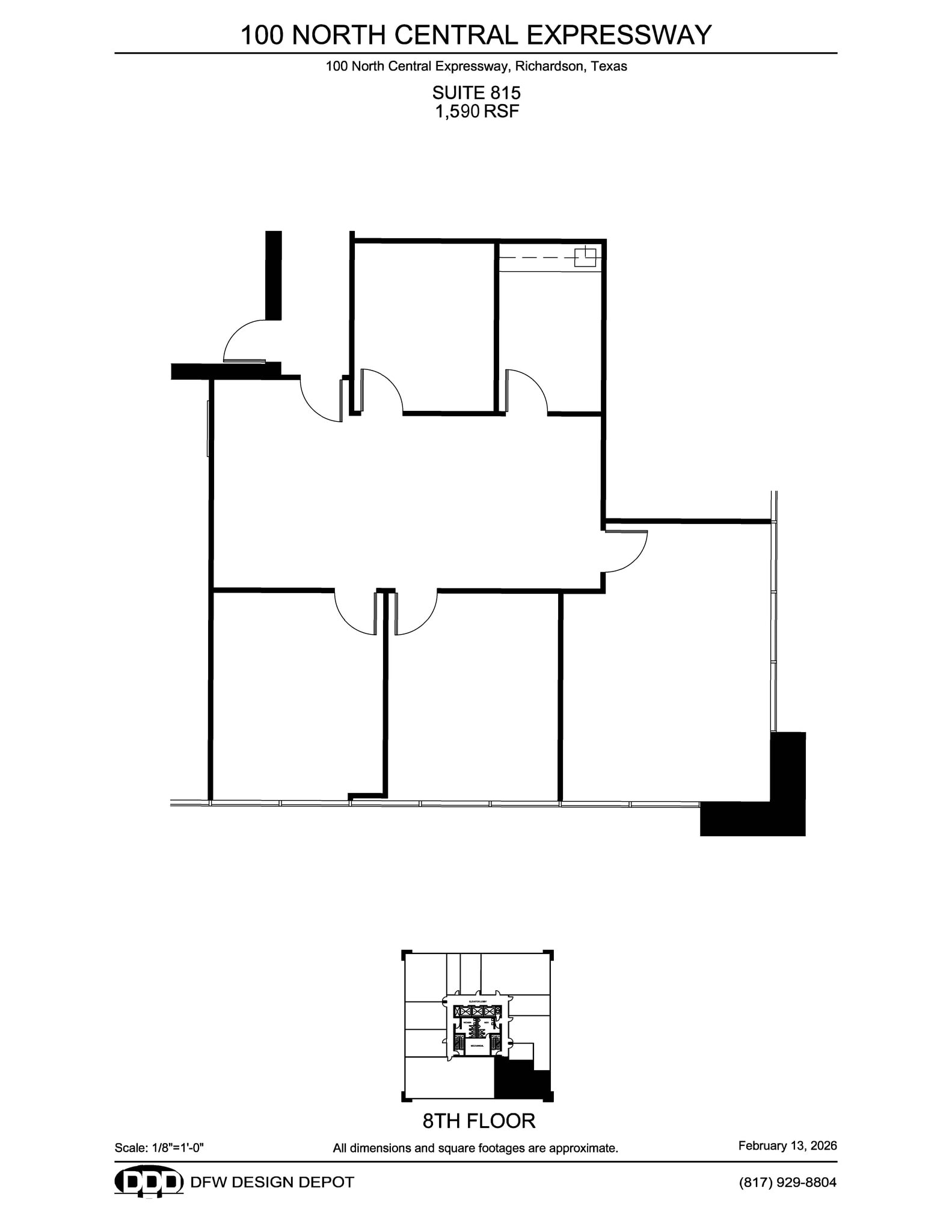 100 N Central Expy, Richardson, TX à louer Plan d’étage- Image 1 de 1