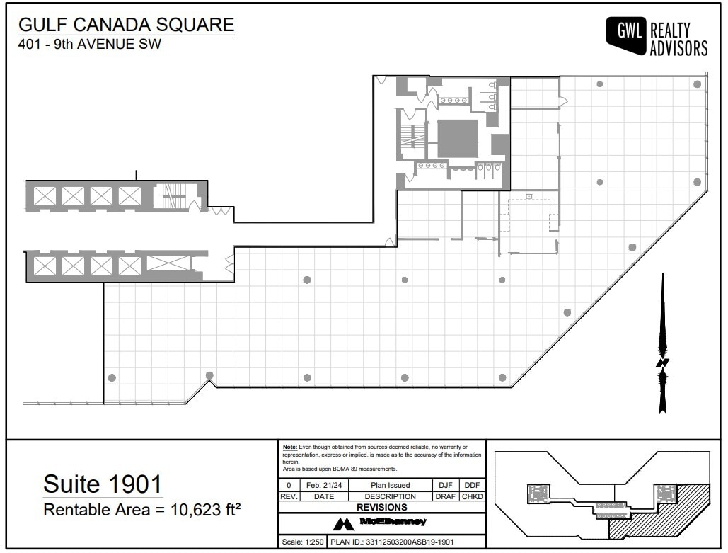 401 9th Ave SW, Calgary, AB à louer Plan d’étage- Image 1 de 1
