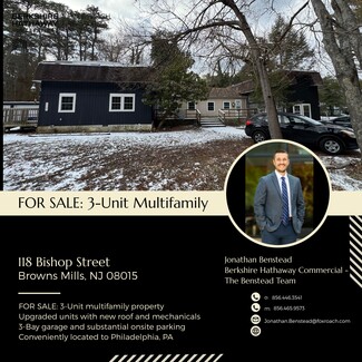 More details for 118 Bishop St, Browns Mills, NJ - Multifamily for Sale