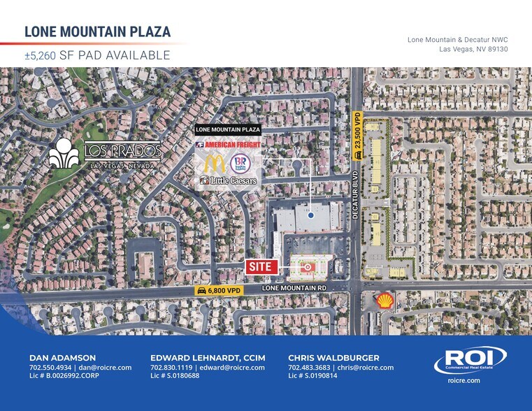 4882 W Lone Mountain Rd, Las Vegas, NV à louer - Aérien - Image 1 de 5