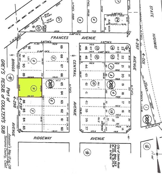 1236 Briggs Ave, Santa Rosa, CA for sale - Plat Map - Image 3 of 3
