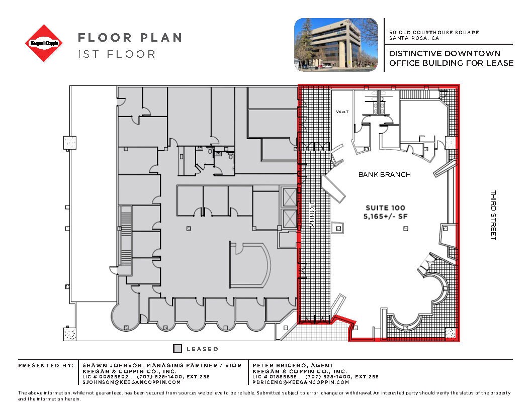 50 Old Courthouse Sq, Santa Rosa, CA à louer Plan d  tage- Image 1 de 4