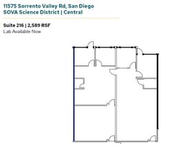 11555 Sorrento Valley Rd, San Diego, CA à louer Plan d’étage- Image 1 de 1