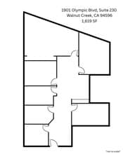 1901 Olympic Blvd, Walnut Creek, CA à louer Plan d’étage- Image 1 de 1