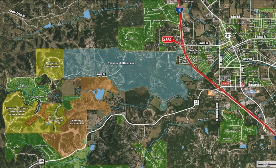 SEC IH-10 & Johns Rd, Boerne, TX for lease - Aerial - Image 2 of 3