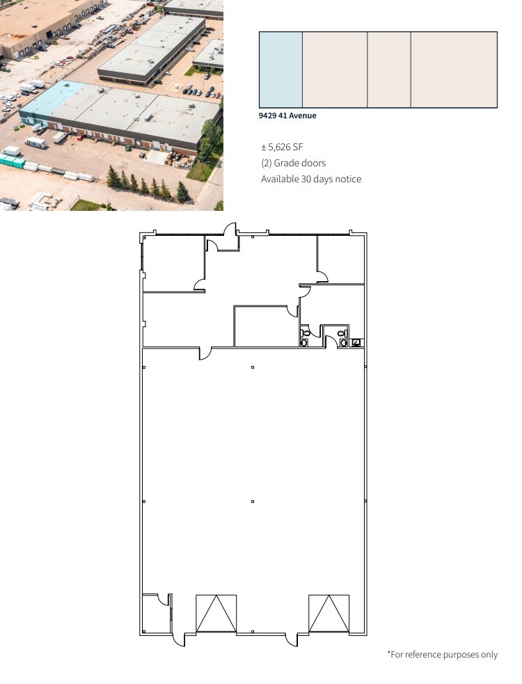 9411-9429 41st Ave NW, Edmonton, AB à louer Plan d’étage- Image 1 de 1