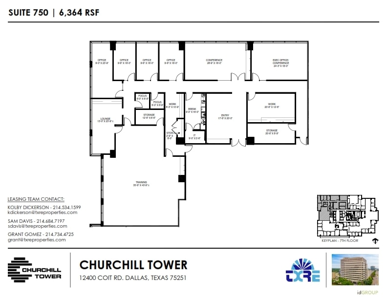 12400 Coit Rd, Dallas, TX à louer Plan d’étage- Image 1 de 2