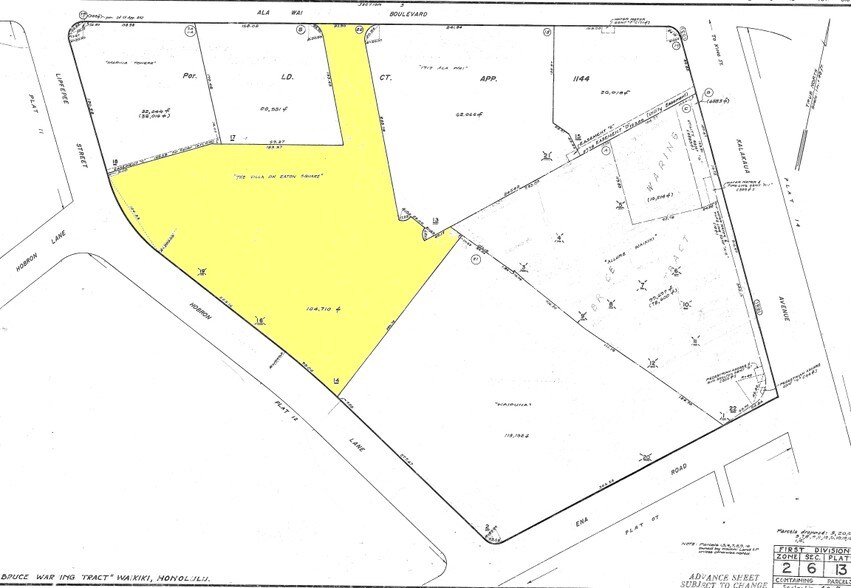 438-444 Hobron Ln, Honolulu, HI for lease - Plat Map - Image 2 of 75