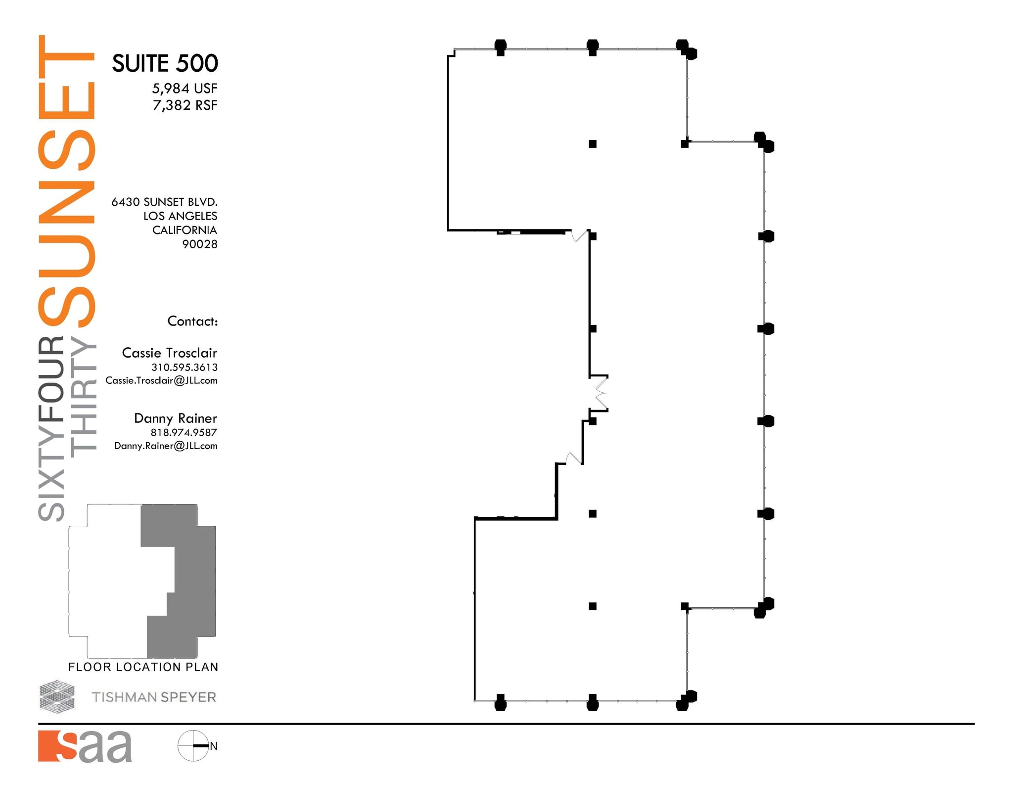 6430 W Sunset Blvd, Los Angeles, CA for lease Floor Plan- Image 1 of 1