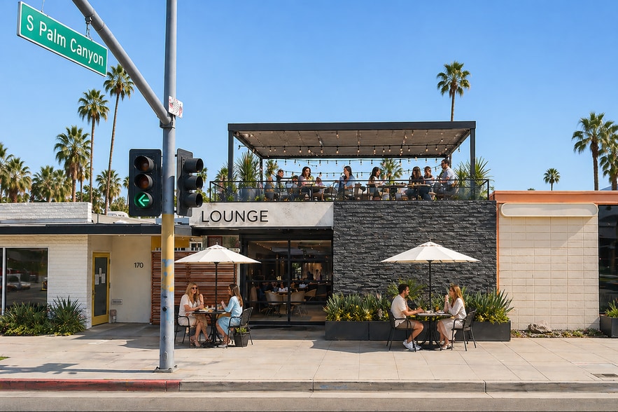 180 E Palm Canyon Dr, Palm Springs, CA for lease - Building Photo - Image 2 of 8