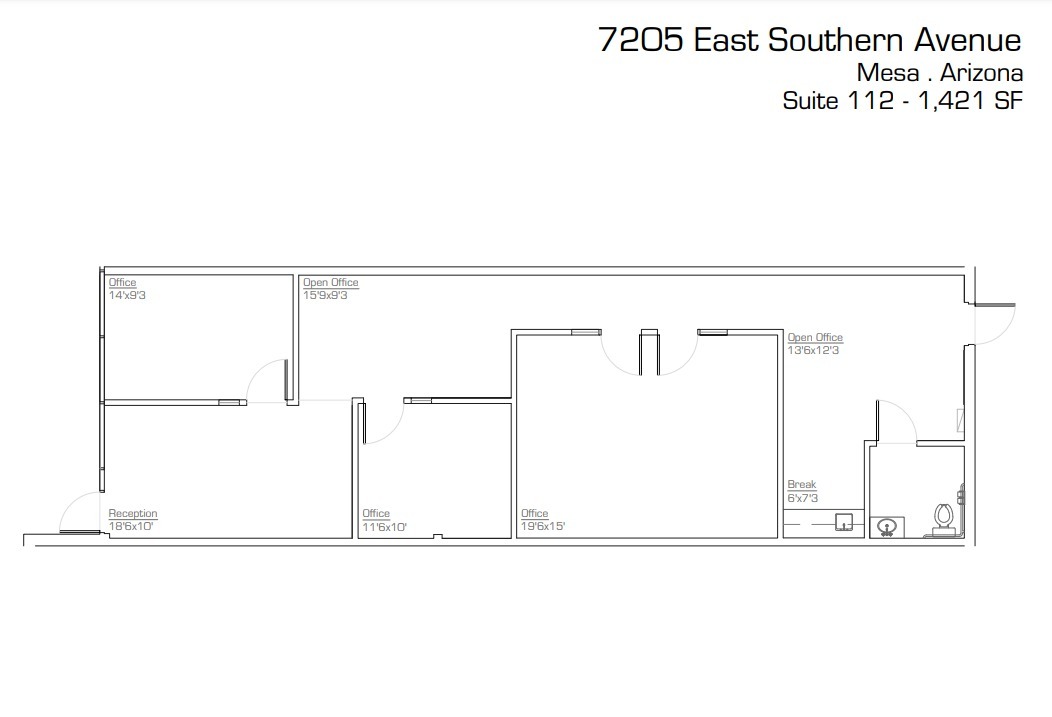 7205 E Southern Ave, Mesa, AZ à louer Plan d’étage- Image 1 de 1