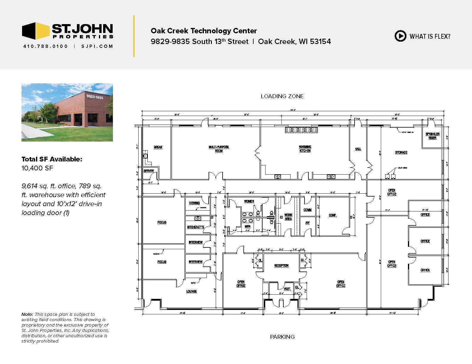 9803-9835 S 13th St, Oak Creek, WI for lease Floor Plan- Image 1 of 1