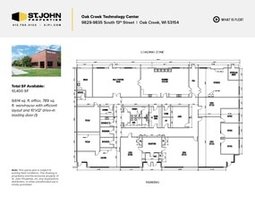 9803-9835 S 13th St, Oak Creek, WI for lease Floor Plan- Image 1 of 1