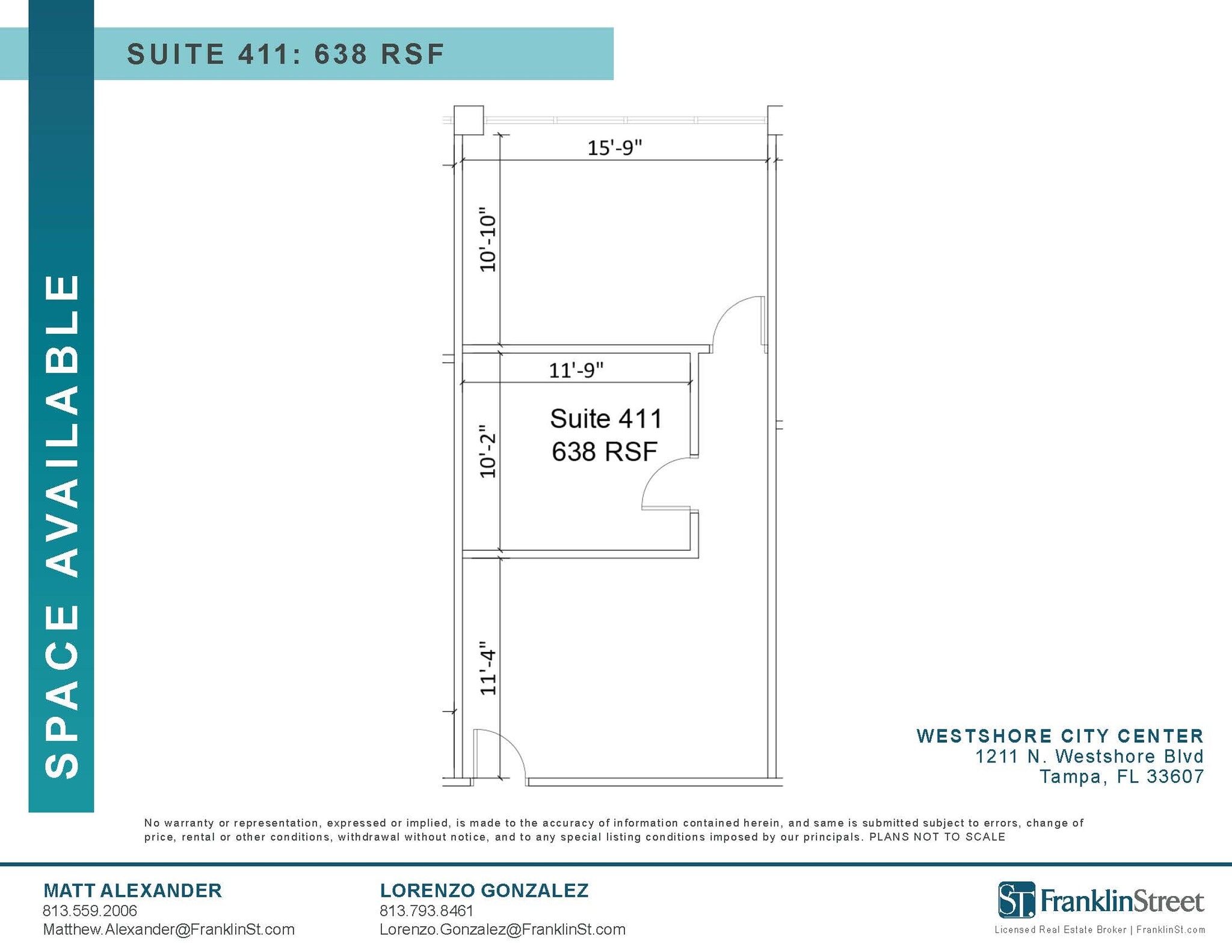 1211 N Westshore Blvd, Tampa, FL à louer Plan d’étage- Image 1 de 1