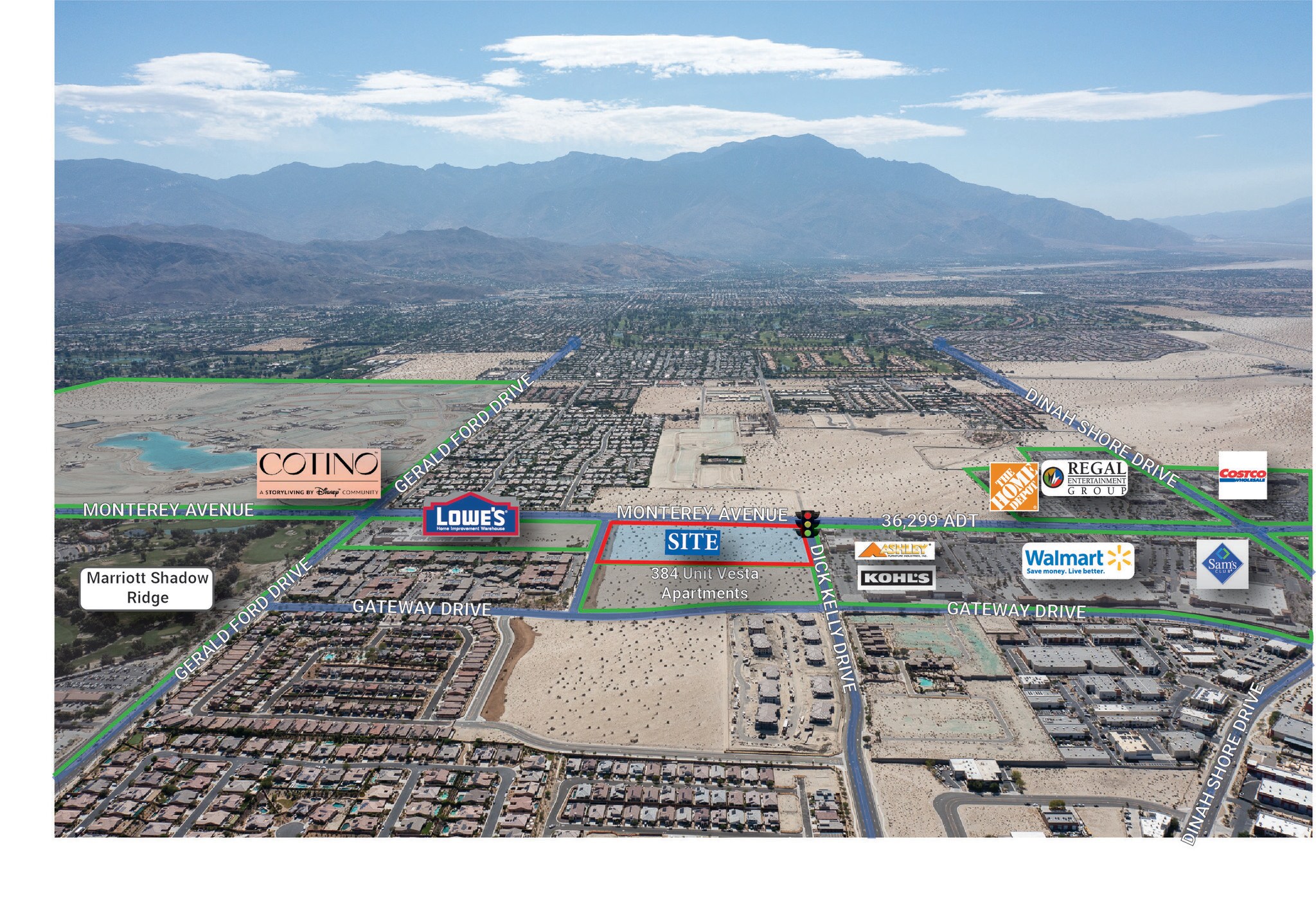 SEC Monterey Ave & Dick Kelly Dr, Palm Desert, CA à vendre Photo du bâtiment- Image 1 de 4